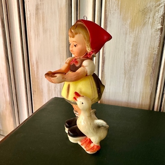 VINTAGE, KURT S ADLER, COLORFUL, PLASTIC HUMMEL LIKE CHRISTMAS ORNAMENT. 4 1/4”H - Picture 4 of 9